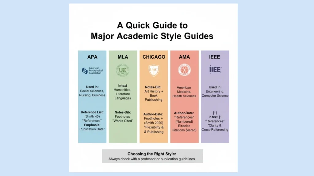 A Quick Guide to Major Academic Style Guides